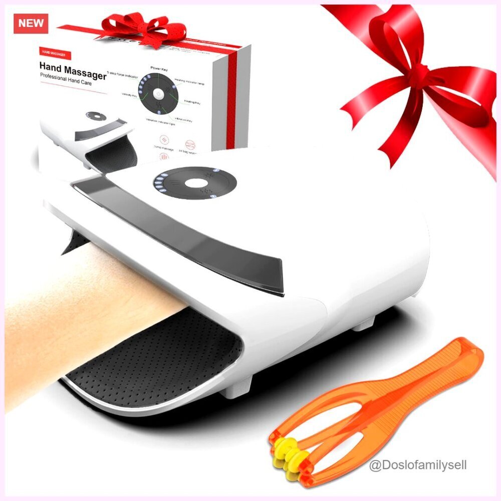 Electric Hand Massager with Compression Heating Therapy for Arthritis Relief